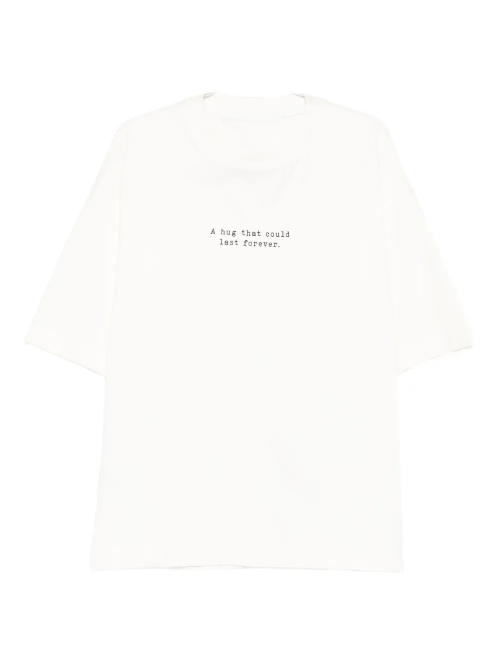 Hamza Slogan-print T-shirt In White