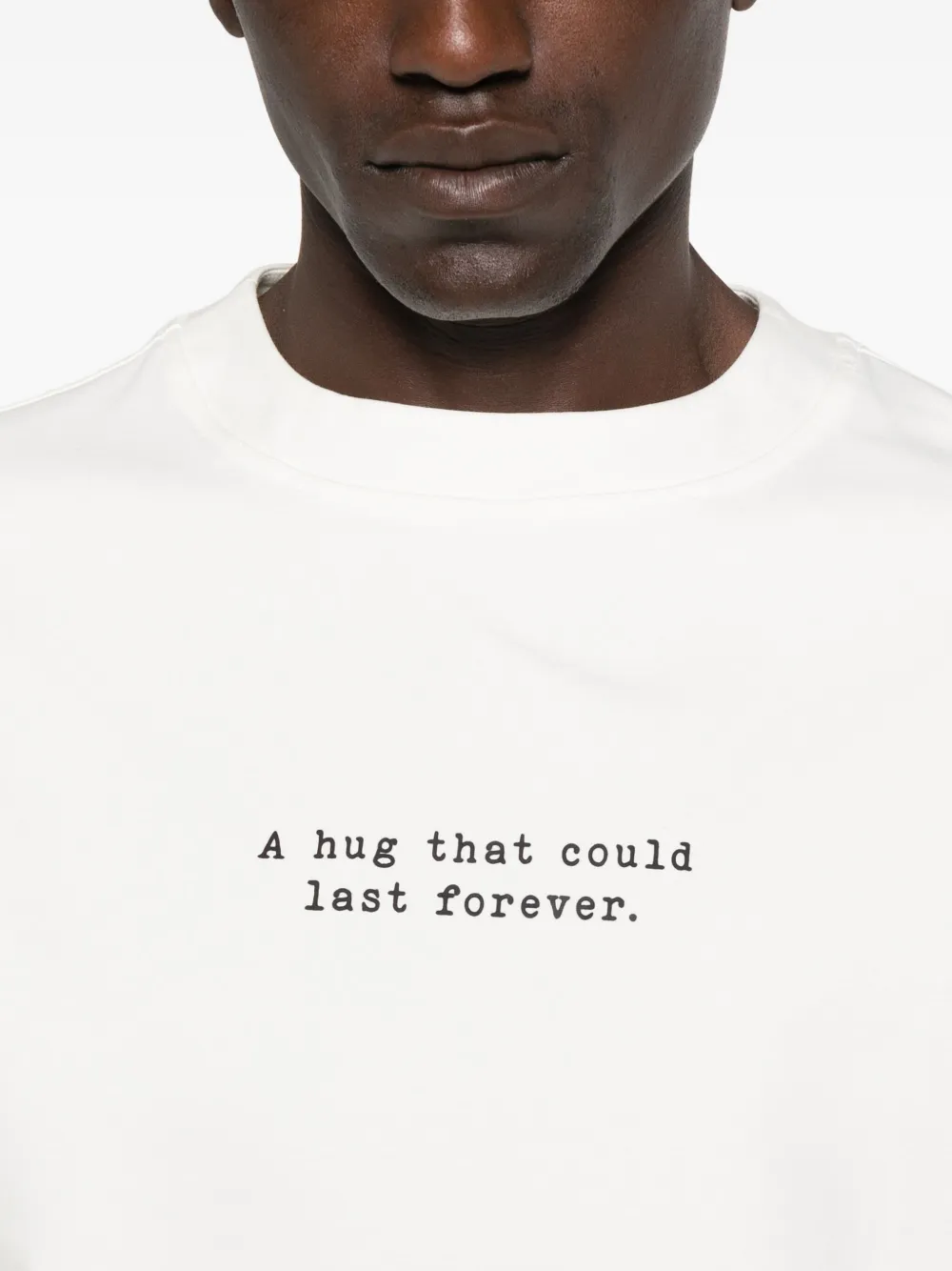 Hamza Slogan-print T-shirt In White