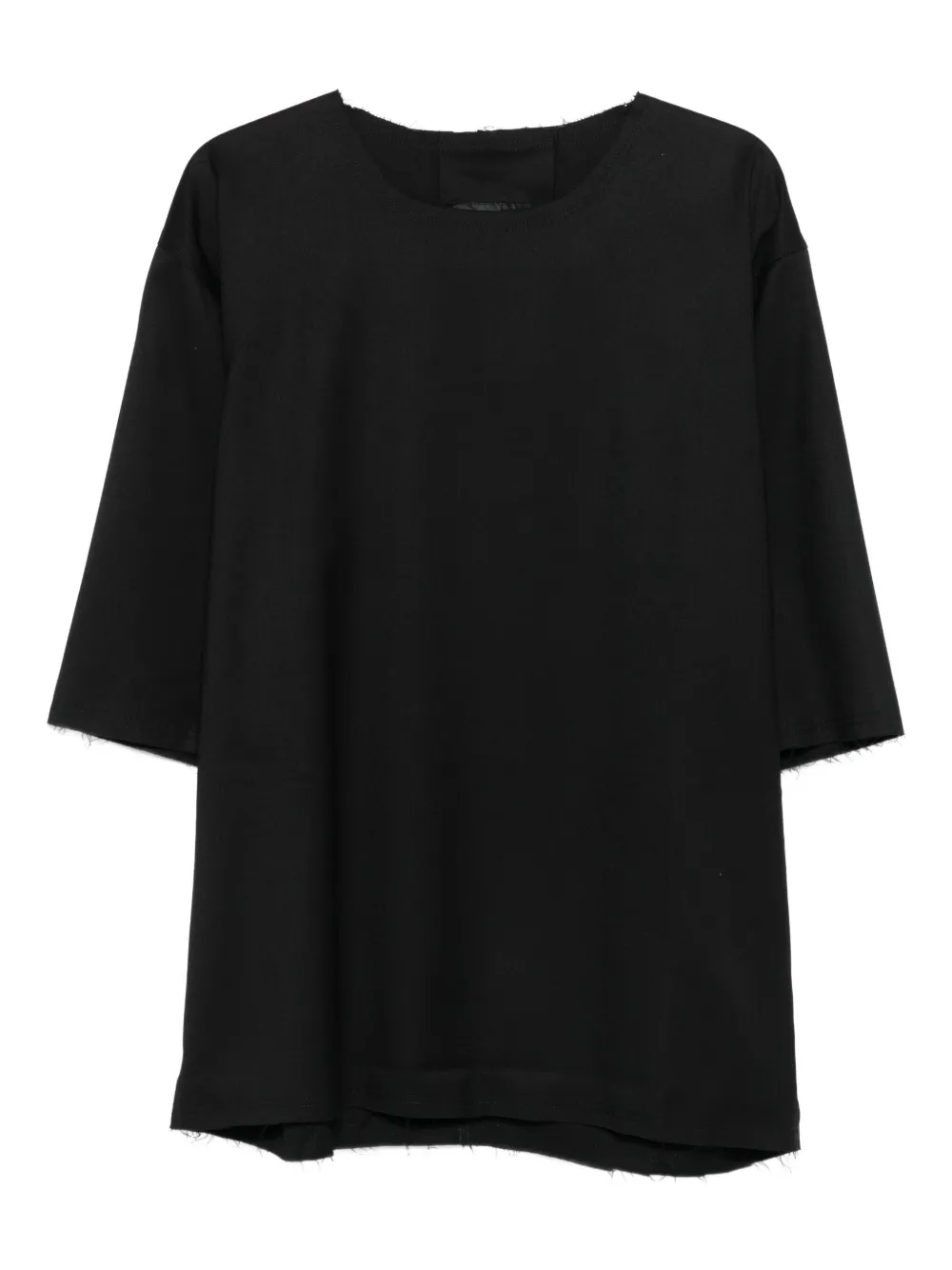 HAMZA playera con dobladillo deshilachado | negro | Image 1