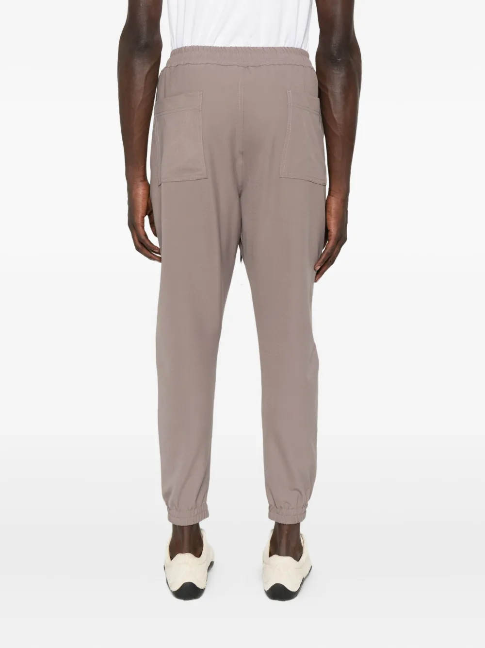 Hamza Sicily Elastic-cuffed Drawstring Trackpants In Brown