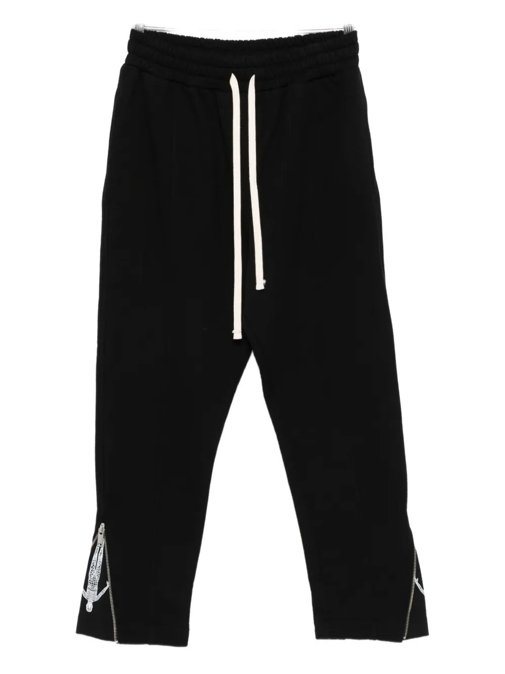 HAMZA drawstring side-zip trousers - Nero