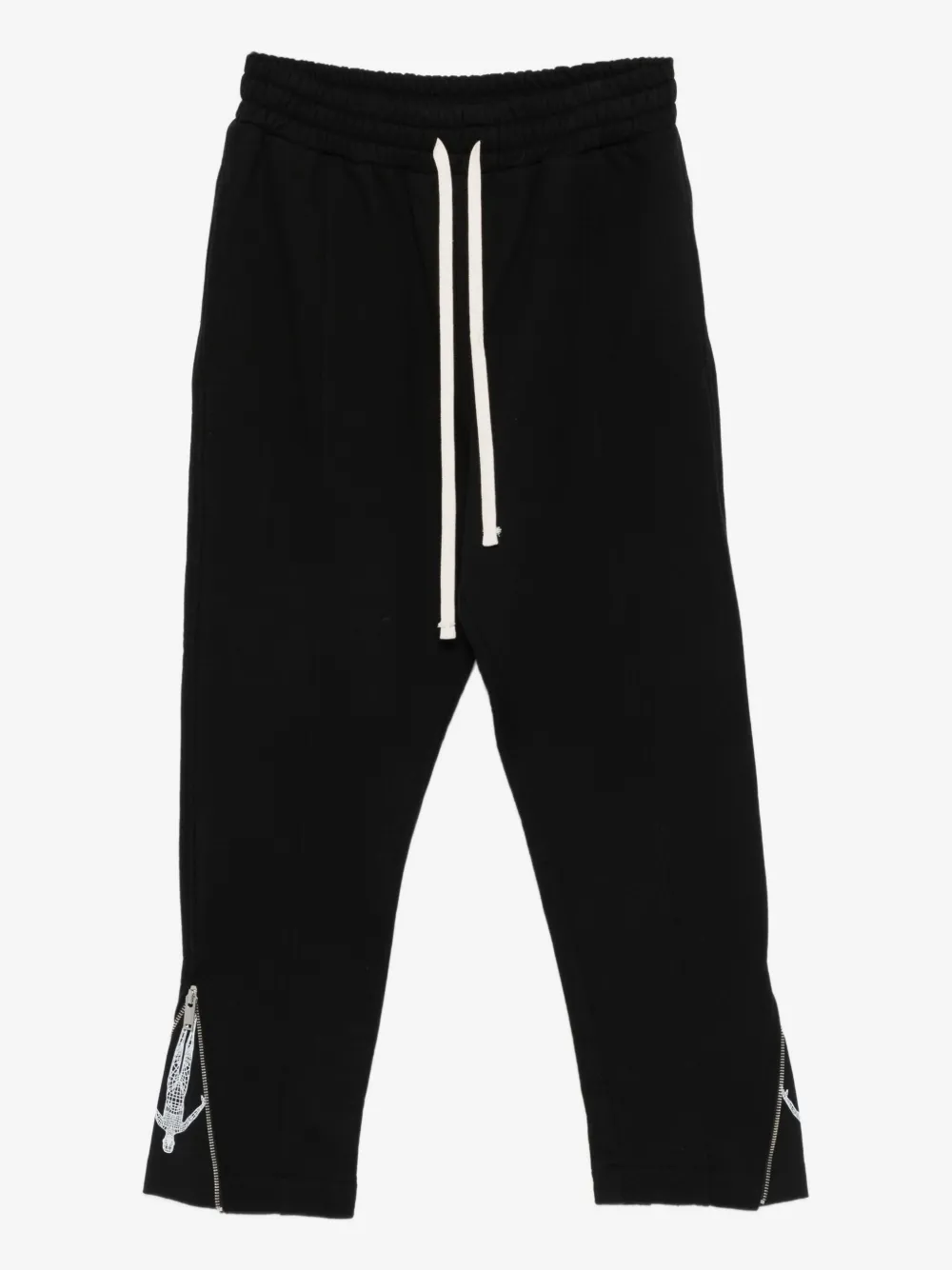 HAMZA drawstring side-zip trousers | Black | Image 1