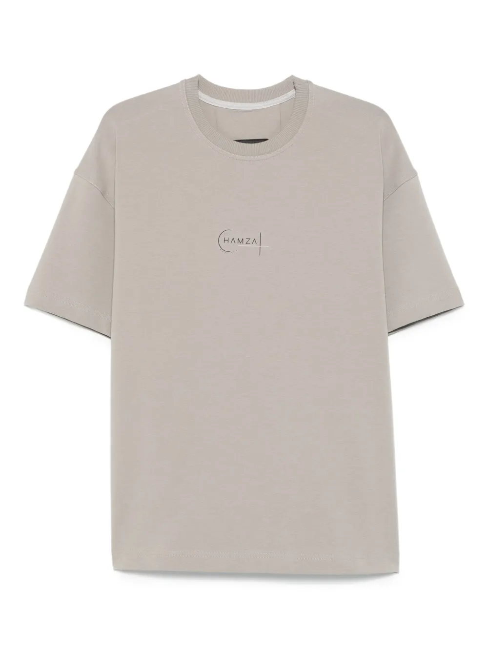 HAMZA logo-print crew-neck T-shirt - グレー HAMZA logo-print crew-neck T-shirt - グレー