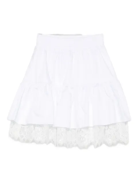 HAMZA ruffled lace-trimmed mini skirt