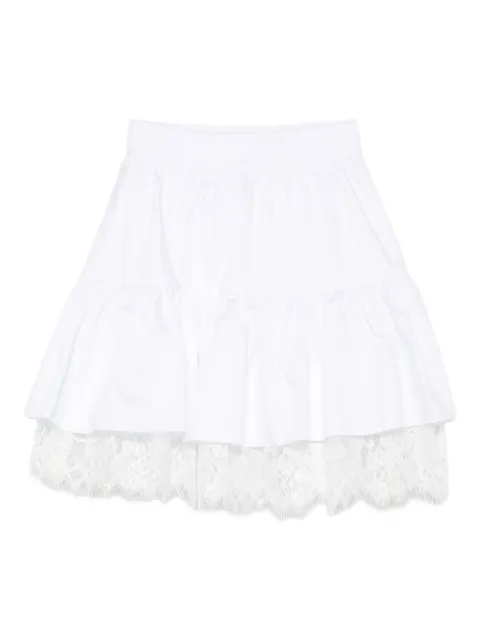 HAMZA ruffled lace-trimmed mini skirt