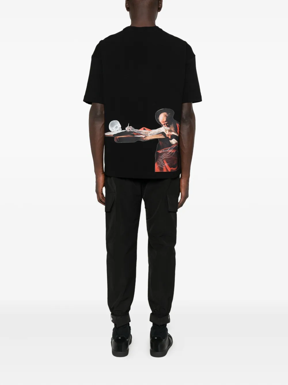 HAMZA Kara skull-embellished T-shirt - Zwart