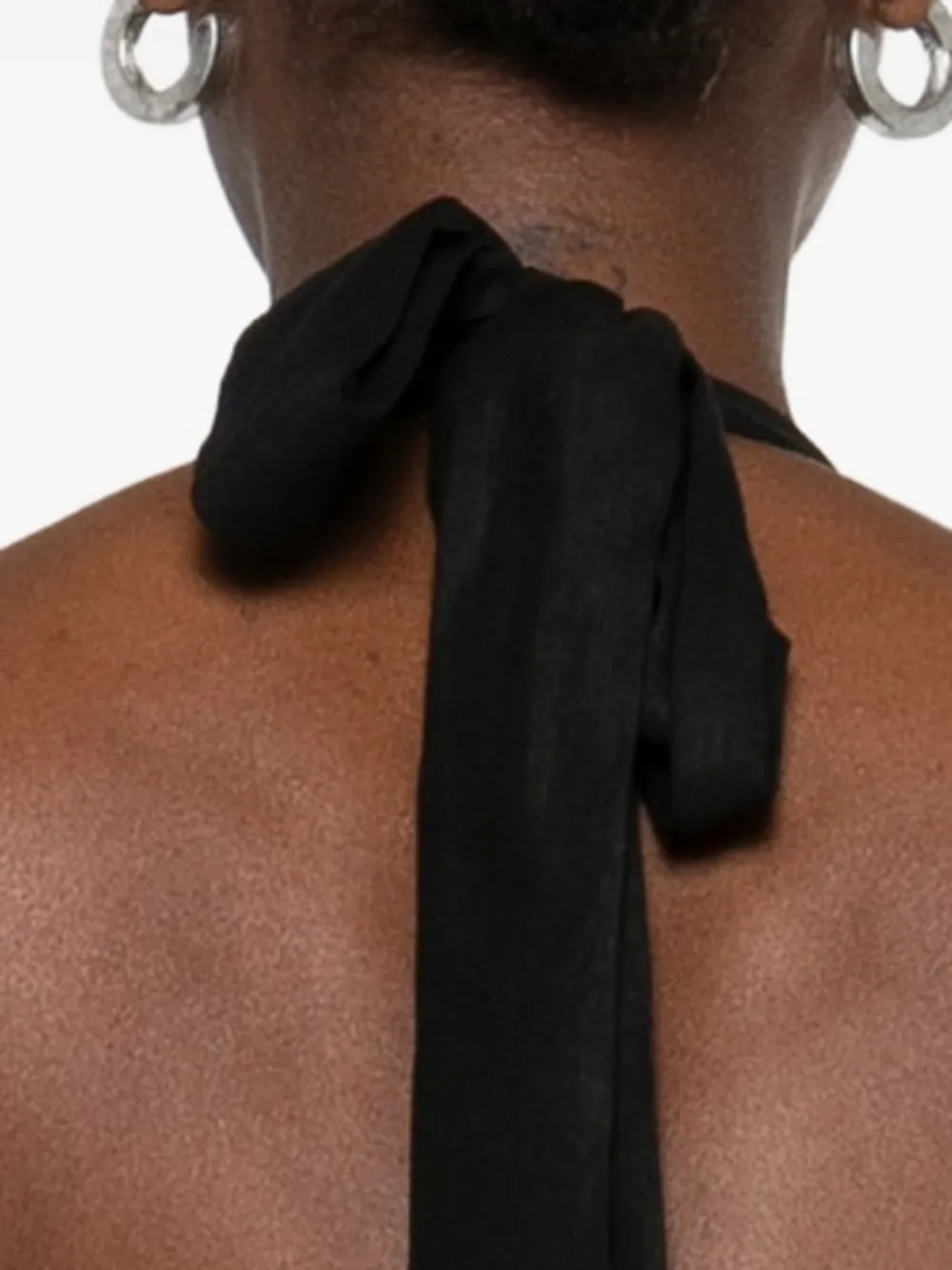 HAMZA Skipper gilet met halternek en knopen Zwart