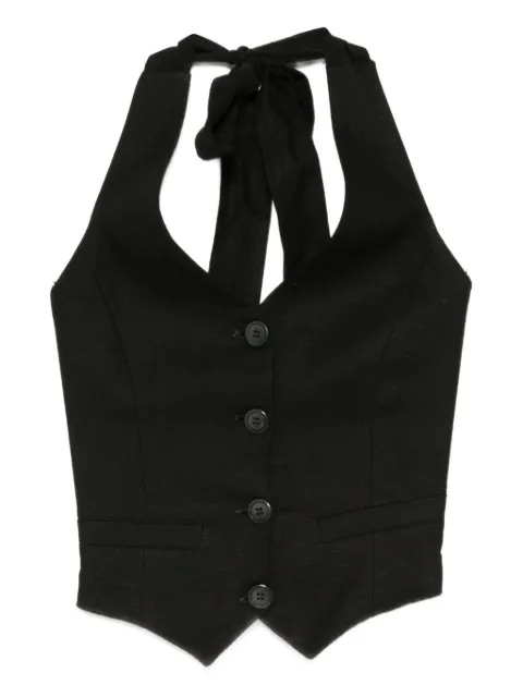 HAMZA Skipper halter-neck buttoned vest