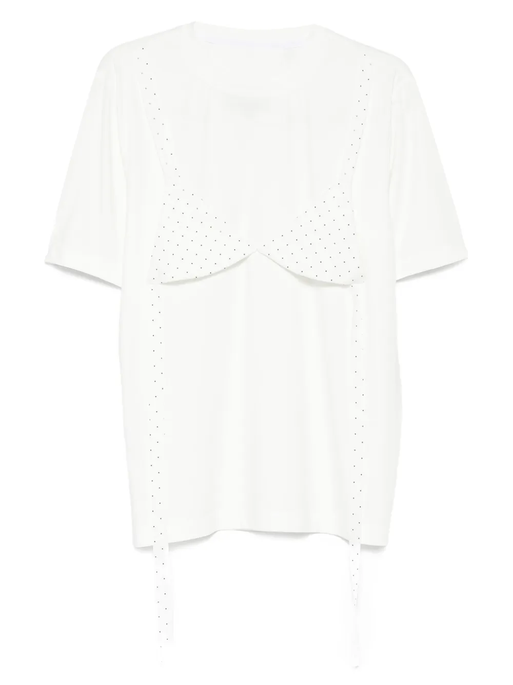 HAMZA Riri T-shirt met bh-laag Wit