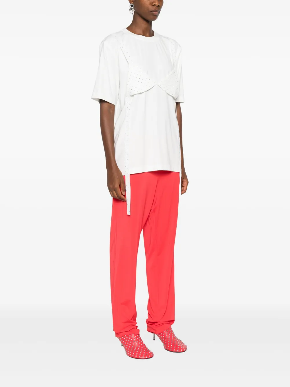 HAMZA Riri T-shirt met bh-laag Wit