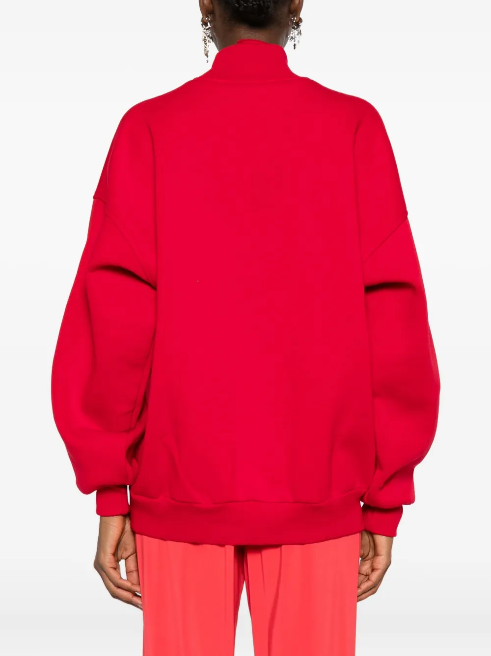 Hamza Corset-detail Sweatshirt In Red