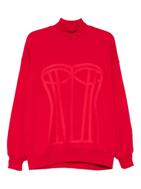 HAMZA corset-detail sweatshirt