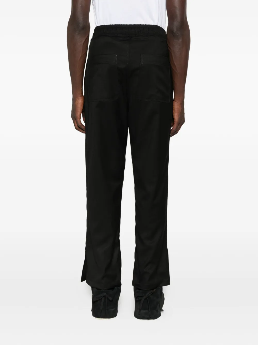 Hamza Side-stripe Drawstring Trousers In Black