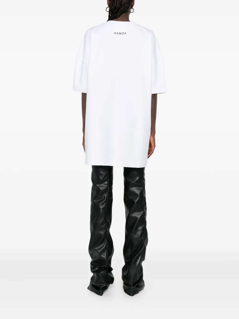 HAMZA x Madonna T-shirtjurk met korsetprint Wit