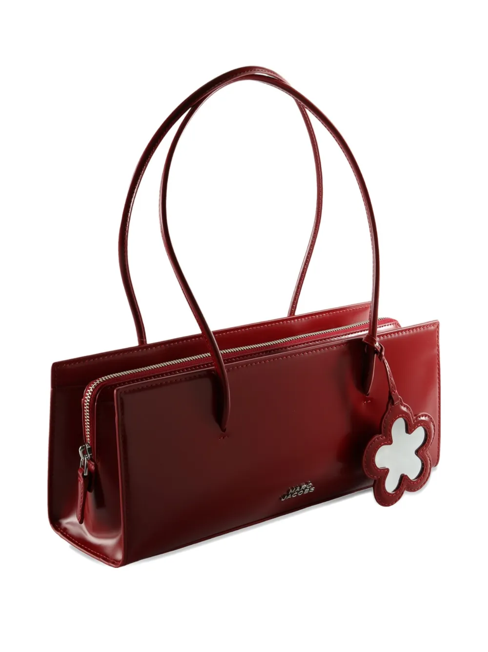 Marc Jacobs flower-embellished leather tote bag - Rood