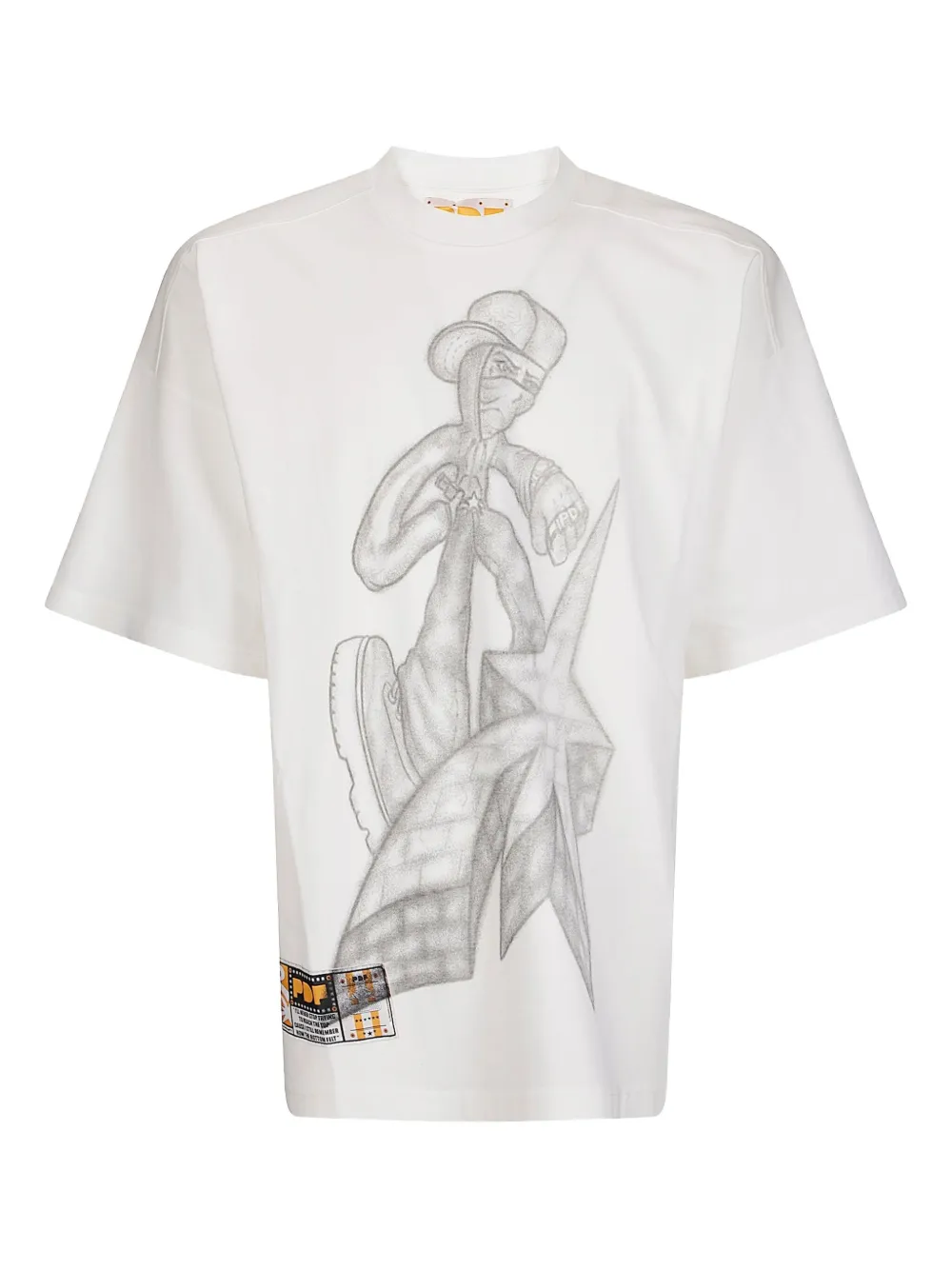 PDF graphic-print T-shirt | White | Image 1
