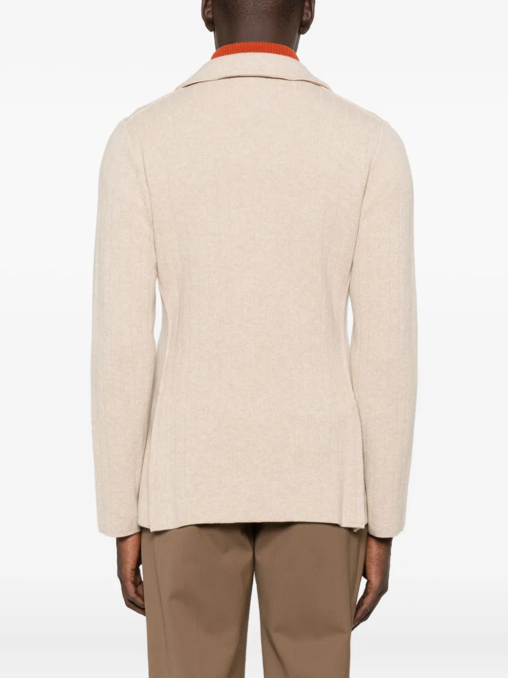 Lardini Single-breasted Wool Blend Blazer In Neutral