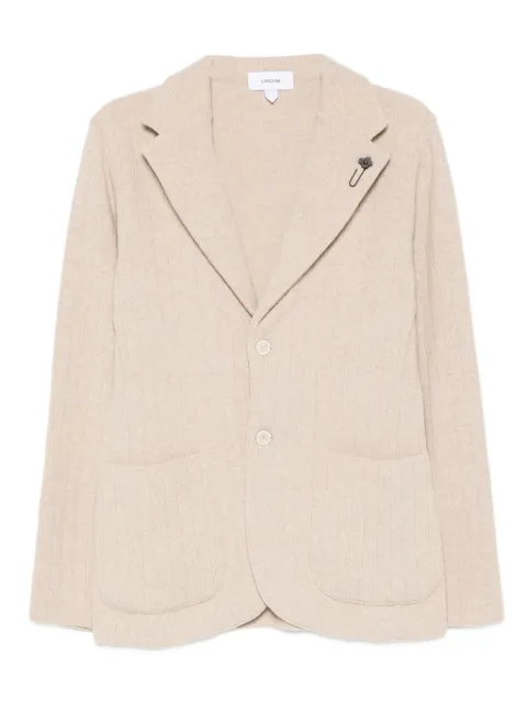 Lardini ribbed lapel jacket
