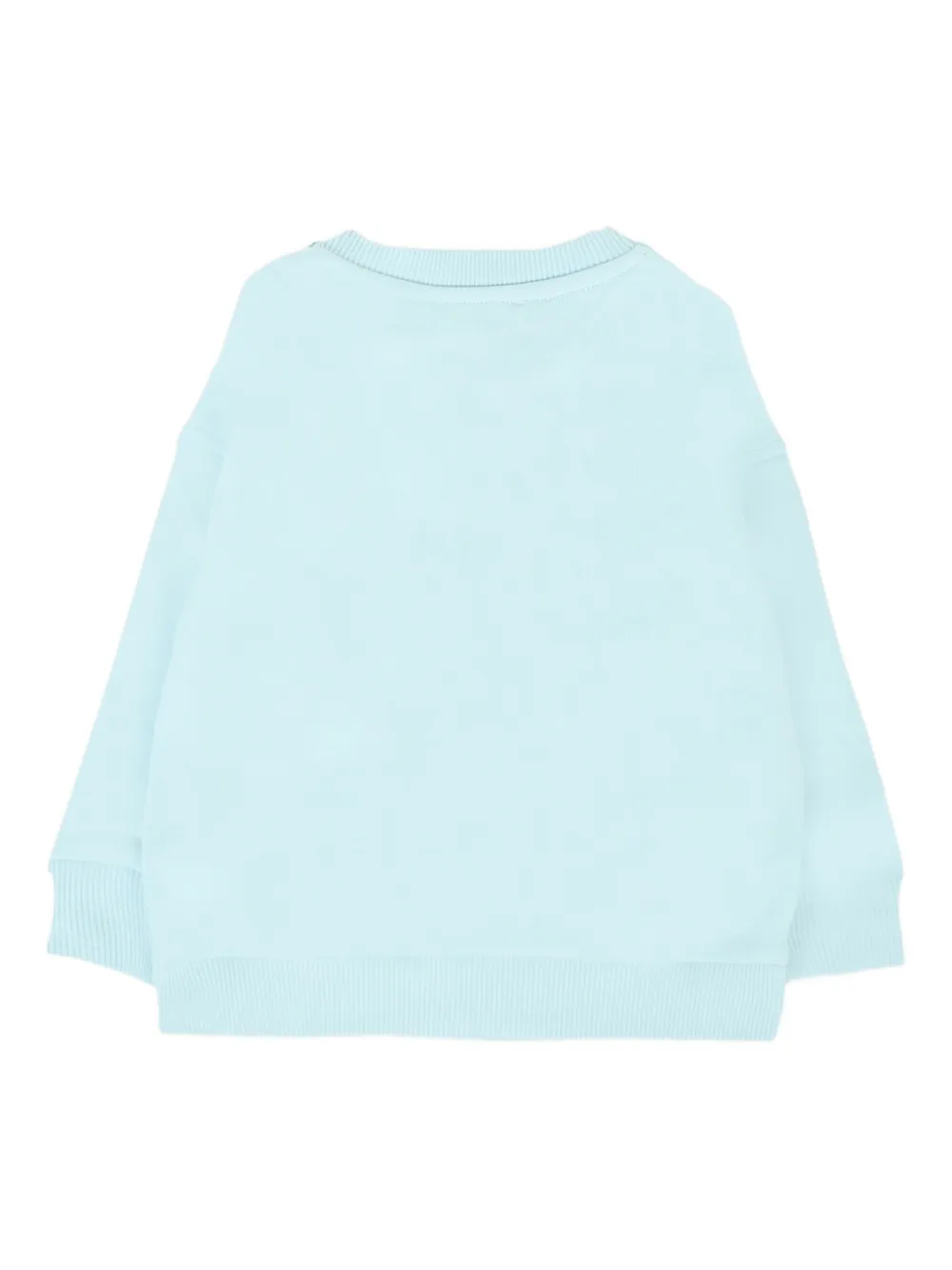 Moschino Kids teddy-print crew-neck sweatshirt Blauw