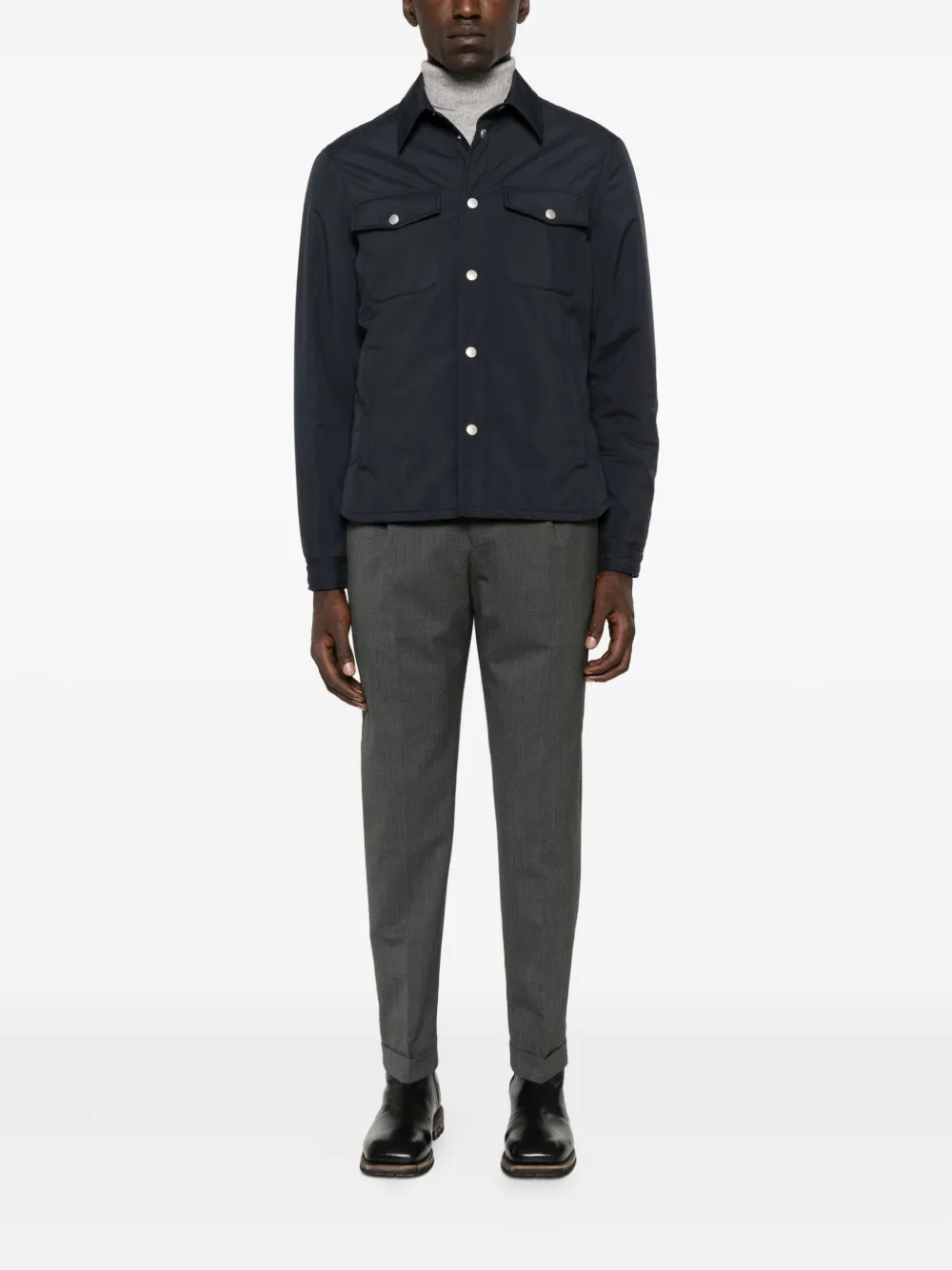 Lardini Jack met klepzak en knoopsluiting Blauw
