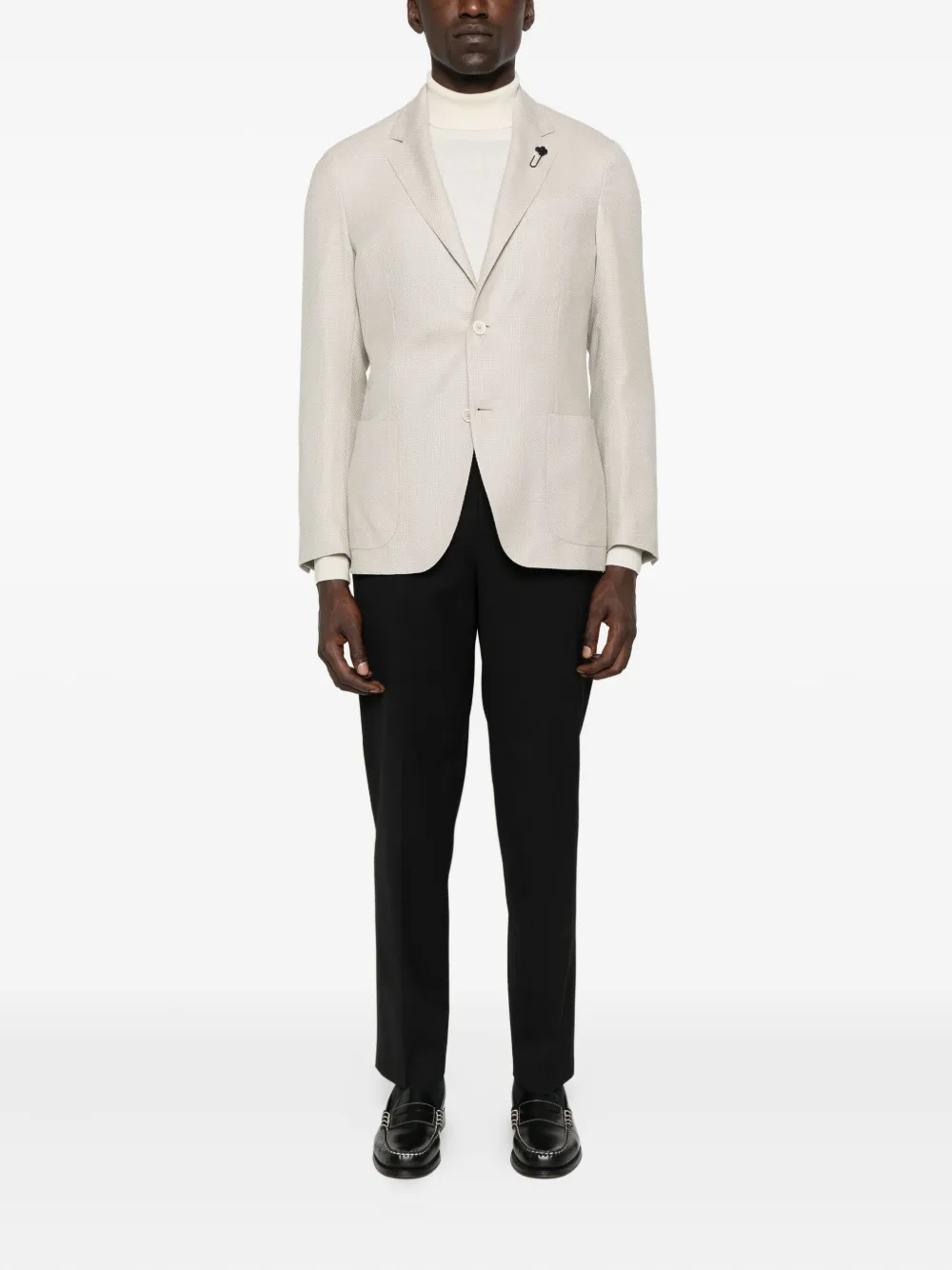 Lardini Jack met opgestikte zak en twee knopen Beige