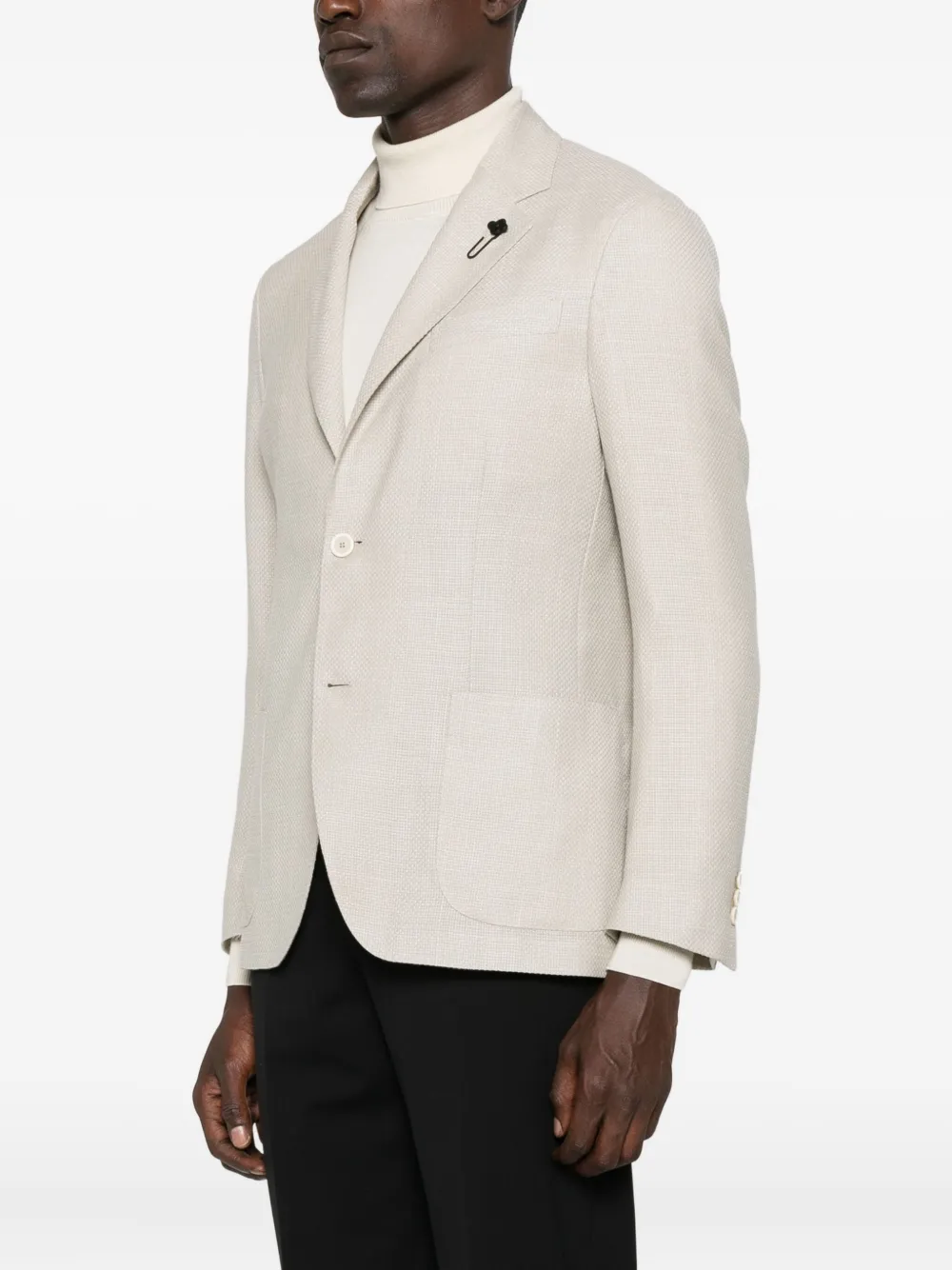 Lardini Jack met opgestikte zak en twee knopen Beige