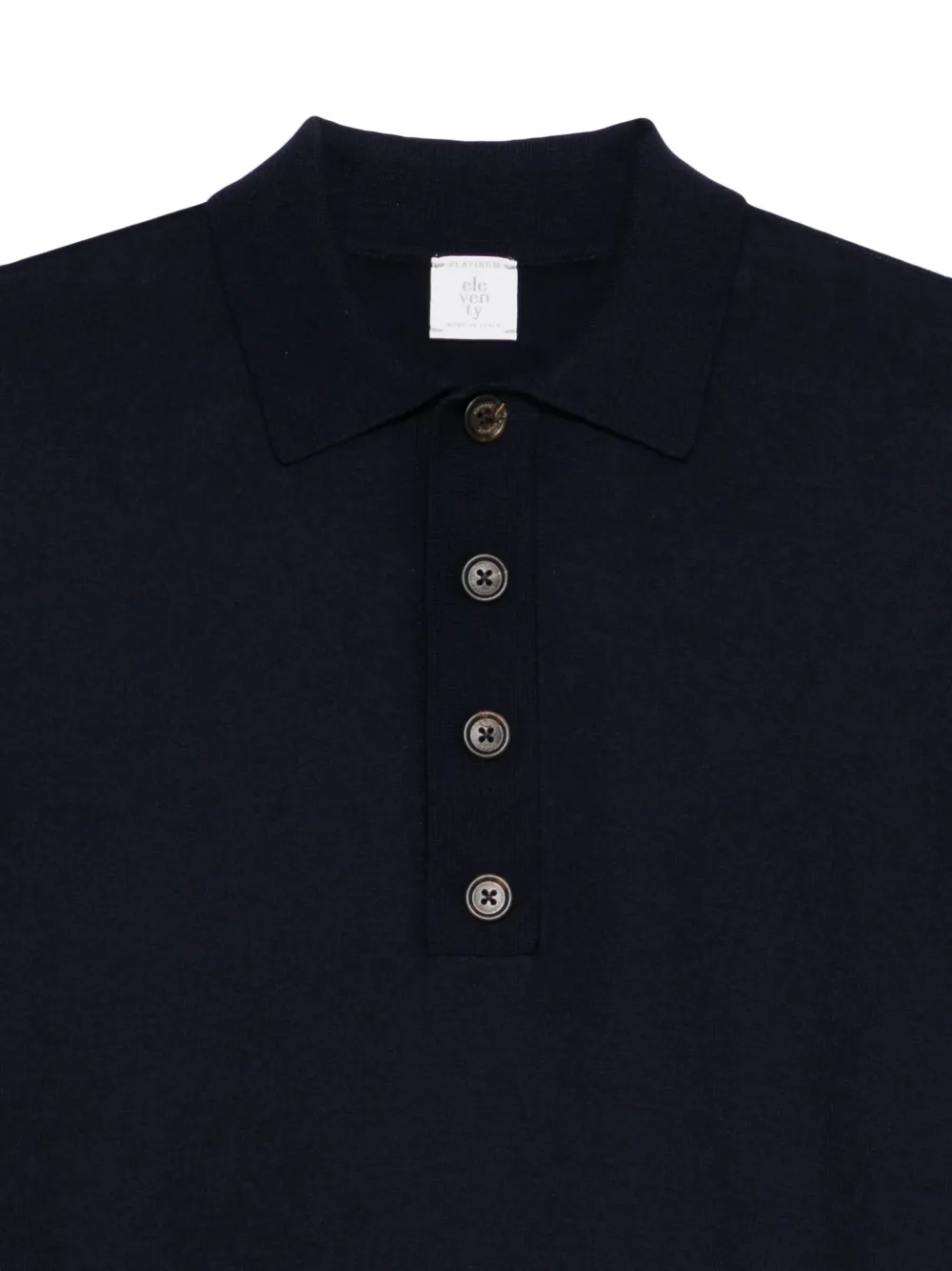 Eleventy Poloshirt met lange mouwen Blauw