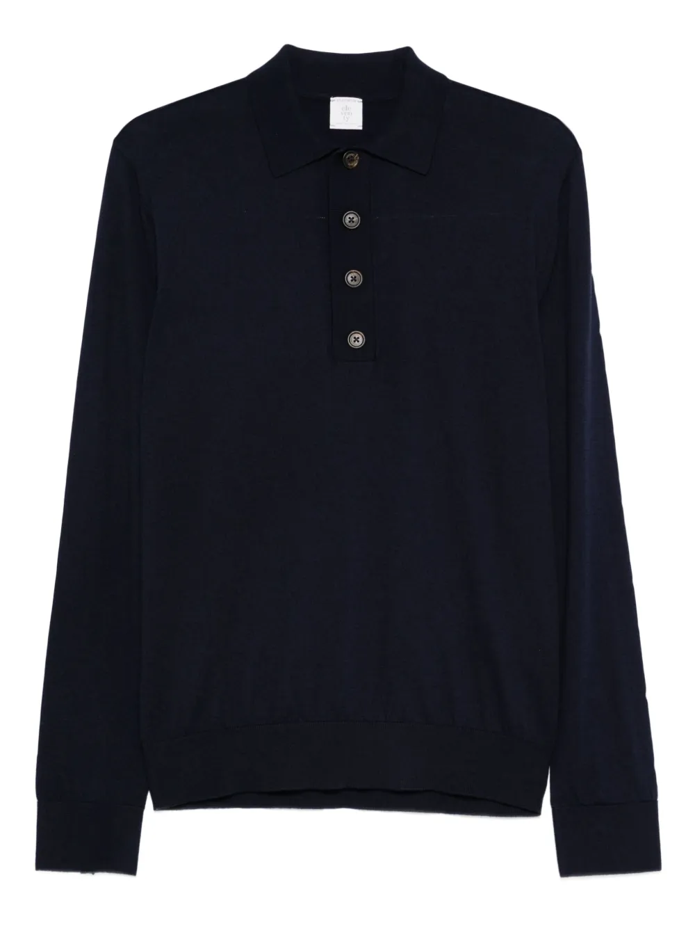 Eleventy Langärmeliges Poloshirt | Blau | Image 1