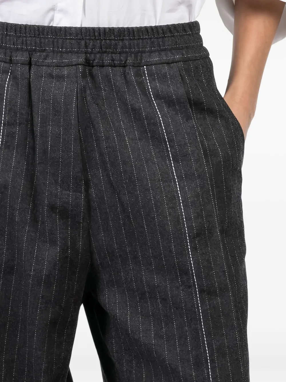 Isabel Benenato Broek met krijtstreep Grijs