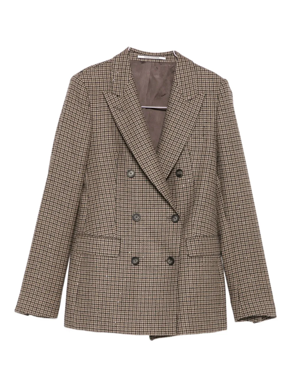Tagliatore houndstooth double-breasted jacket Bruin