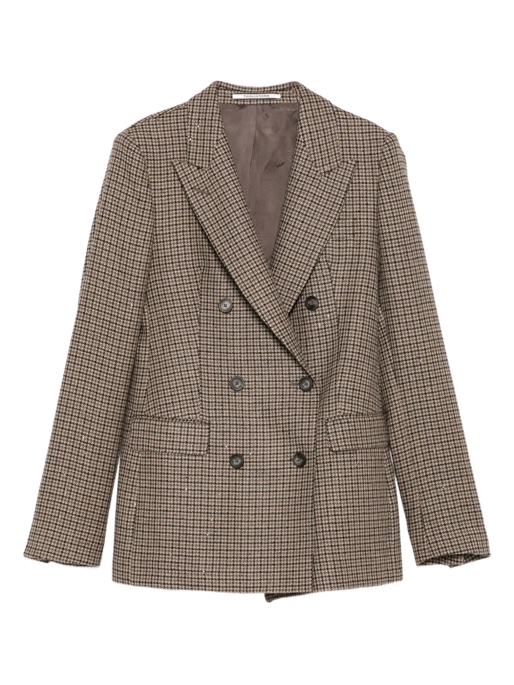 Tagliatore houndstooth double-breasted jacket Bruin