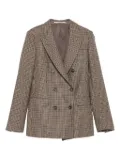 Tagliatore houndstooth double-breasted jacket - Brown