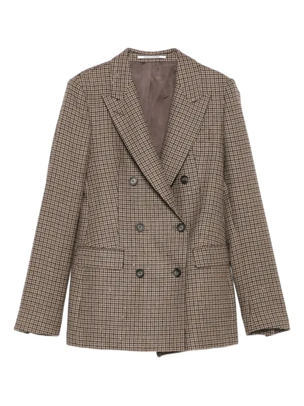 Tagliatore ハウンドトゥース ダブルジャケット | ブラウン | FARFETCH JP