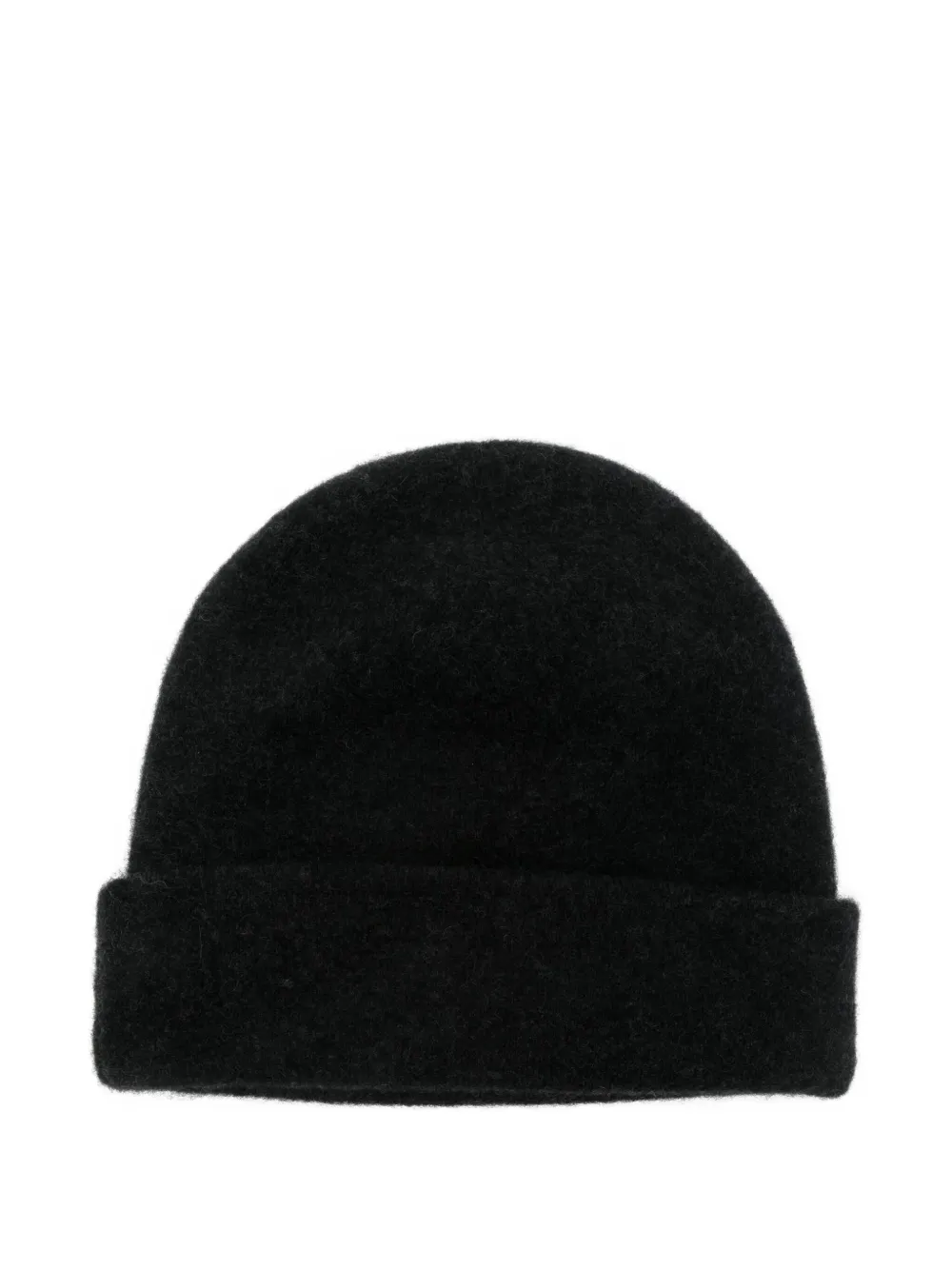 Isabel Benenato Folded-cuff Beanie Hat In Black