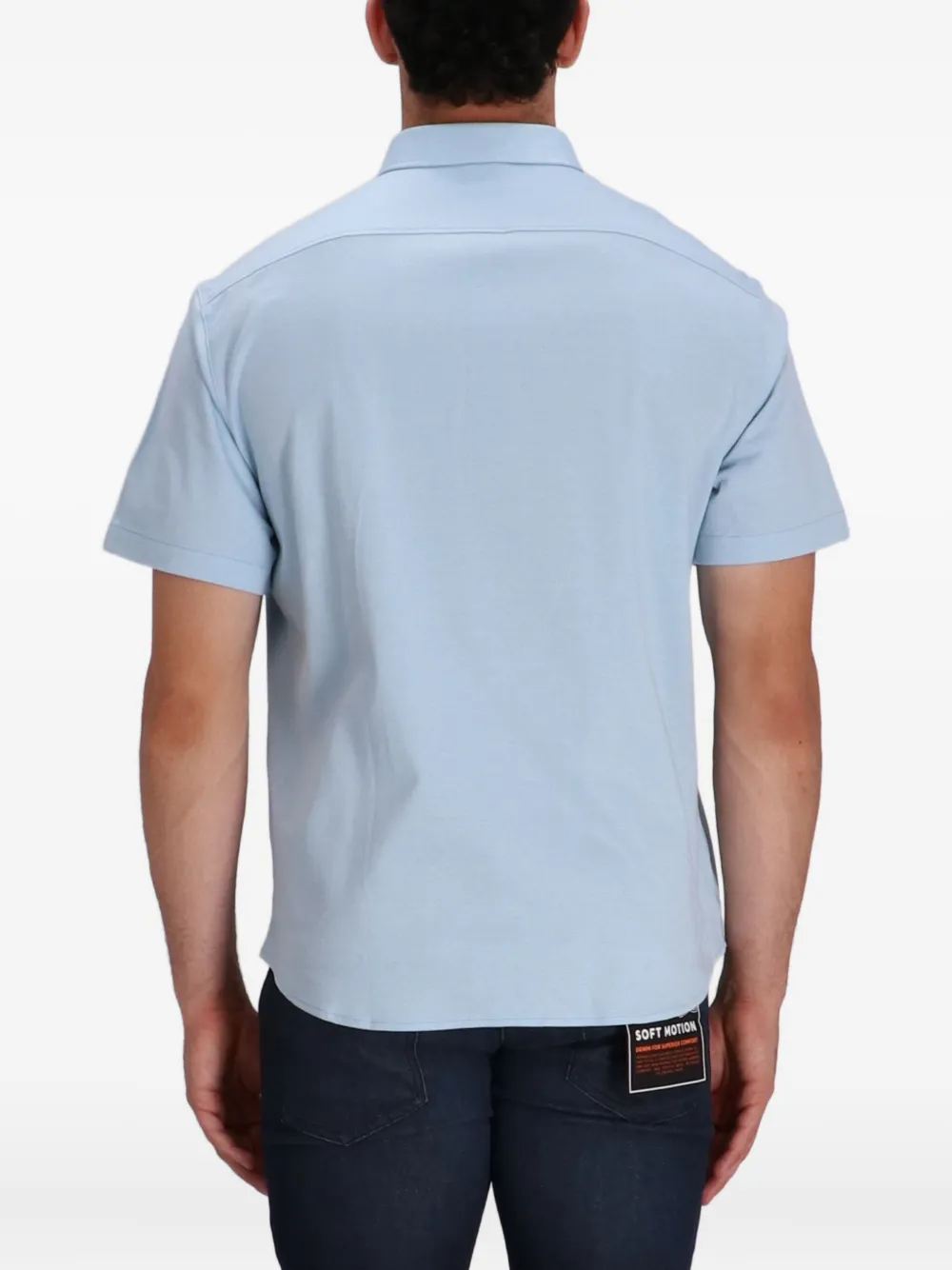 BOSS T-shirt met logodetail Blauw