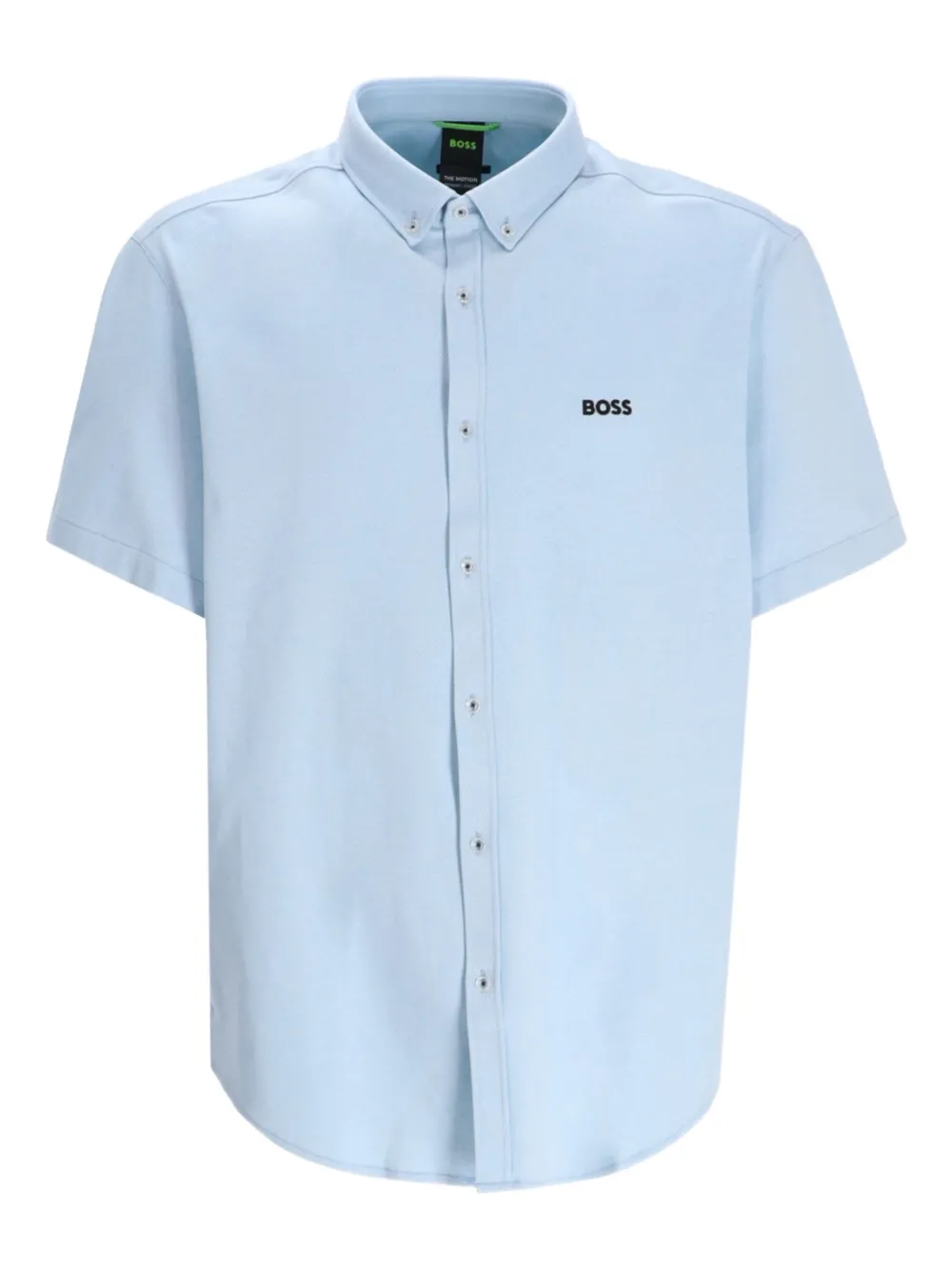 BOSS T-shirt met logodetail Blauw