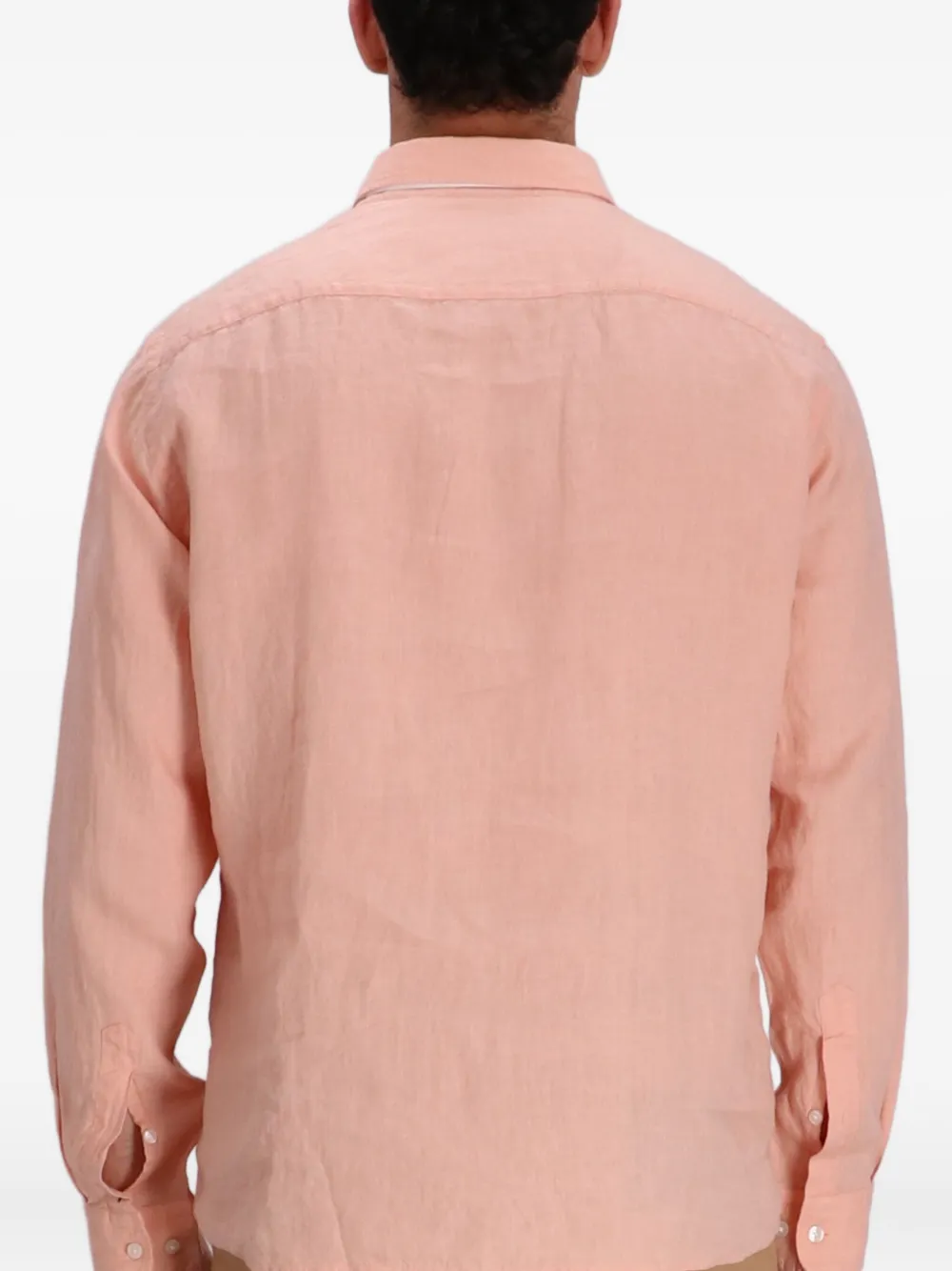 BOSS Linnen overhemd Roze