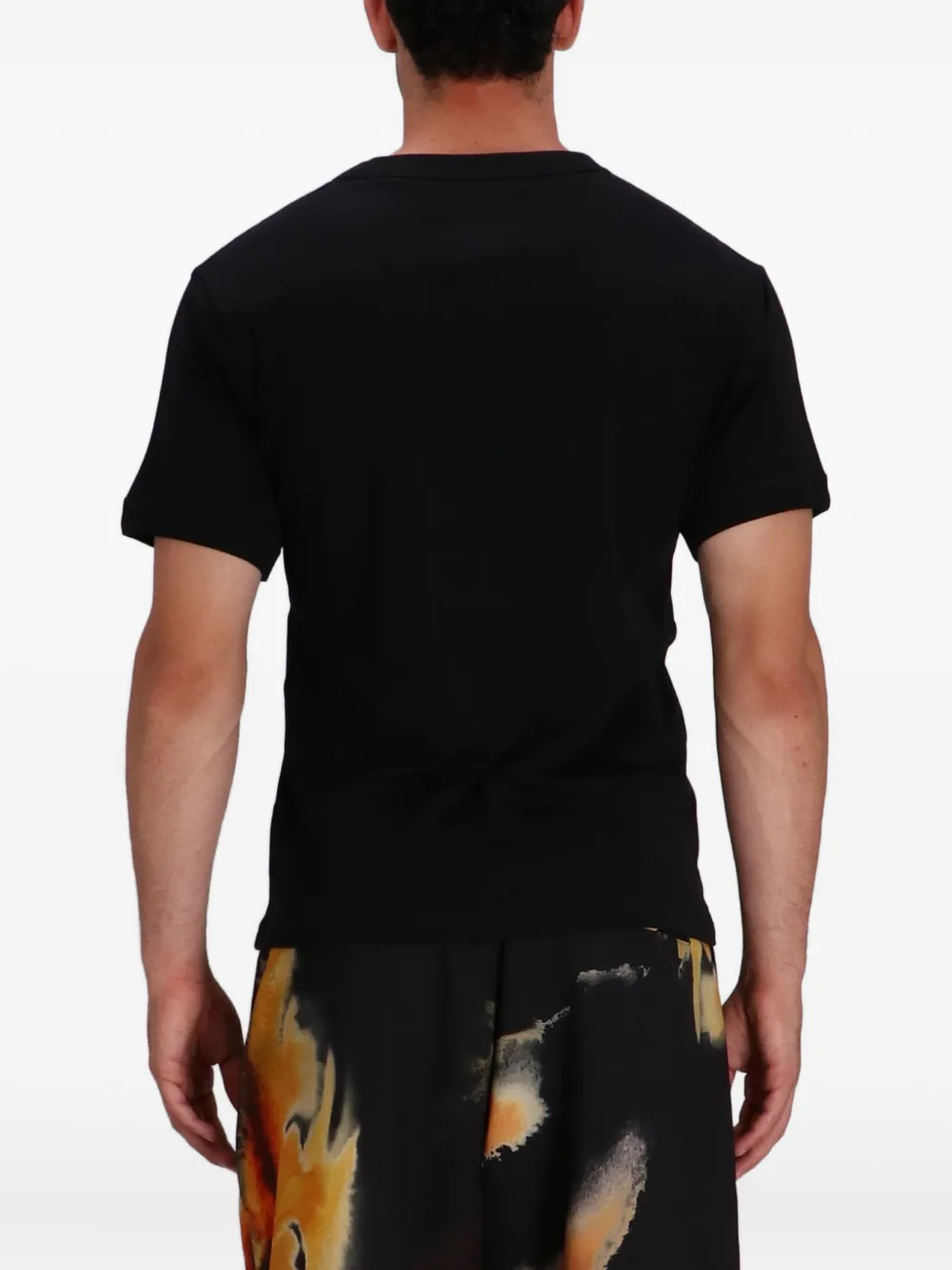 Y-3 logo-detail cotton T-shirt BLACK
