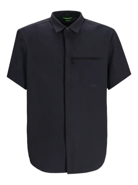 BOSS camisa con bolsillo y cierre