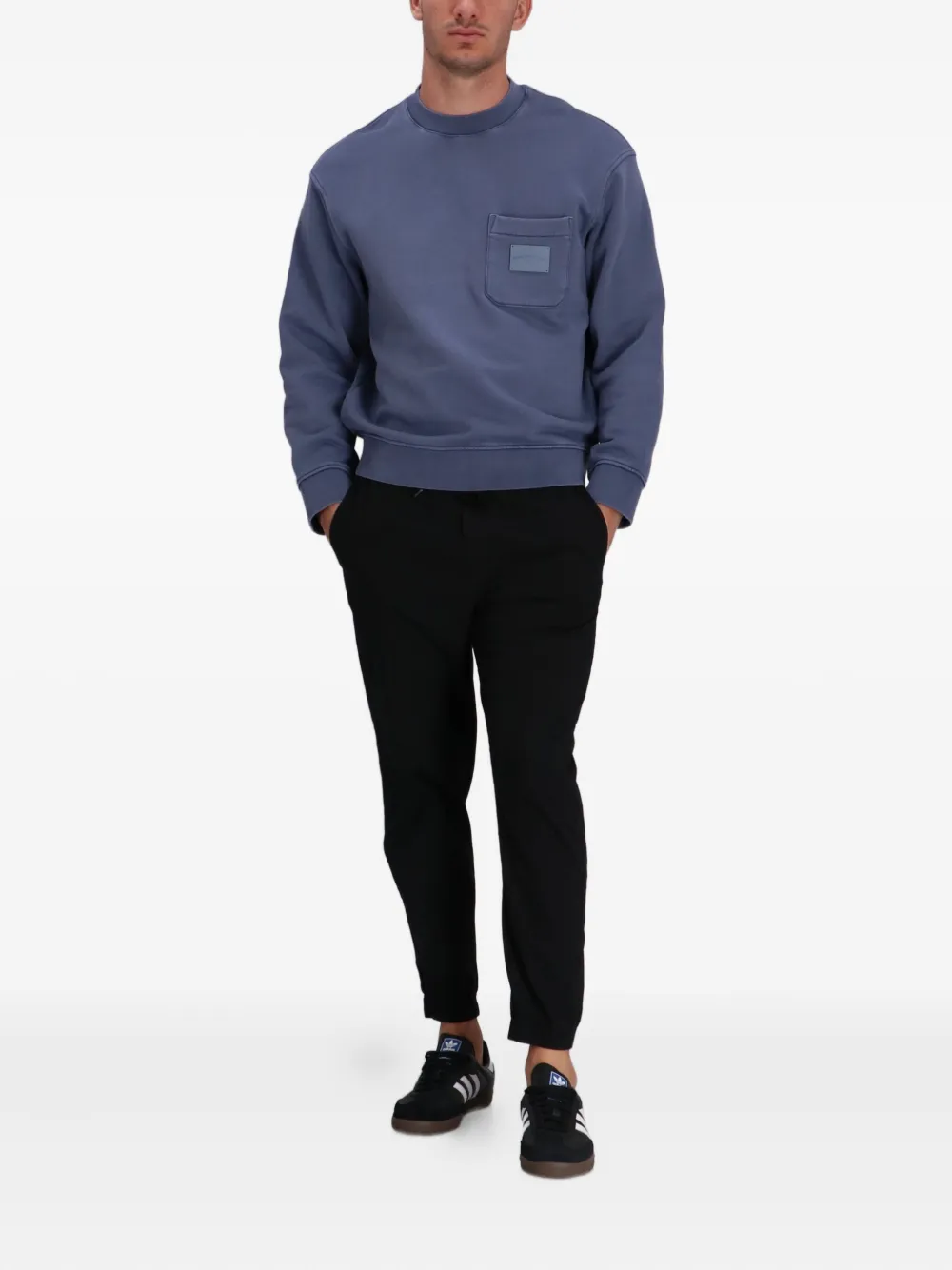 Emporio Armani Sweater met opgestikte zakken - Blauw