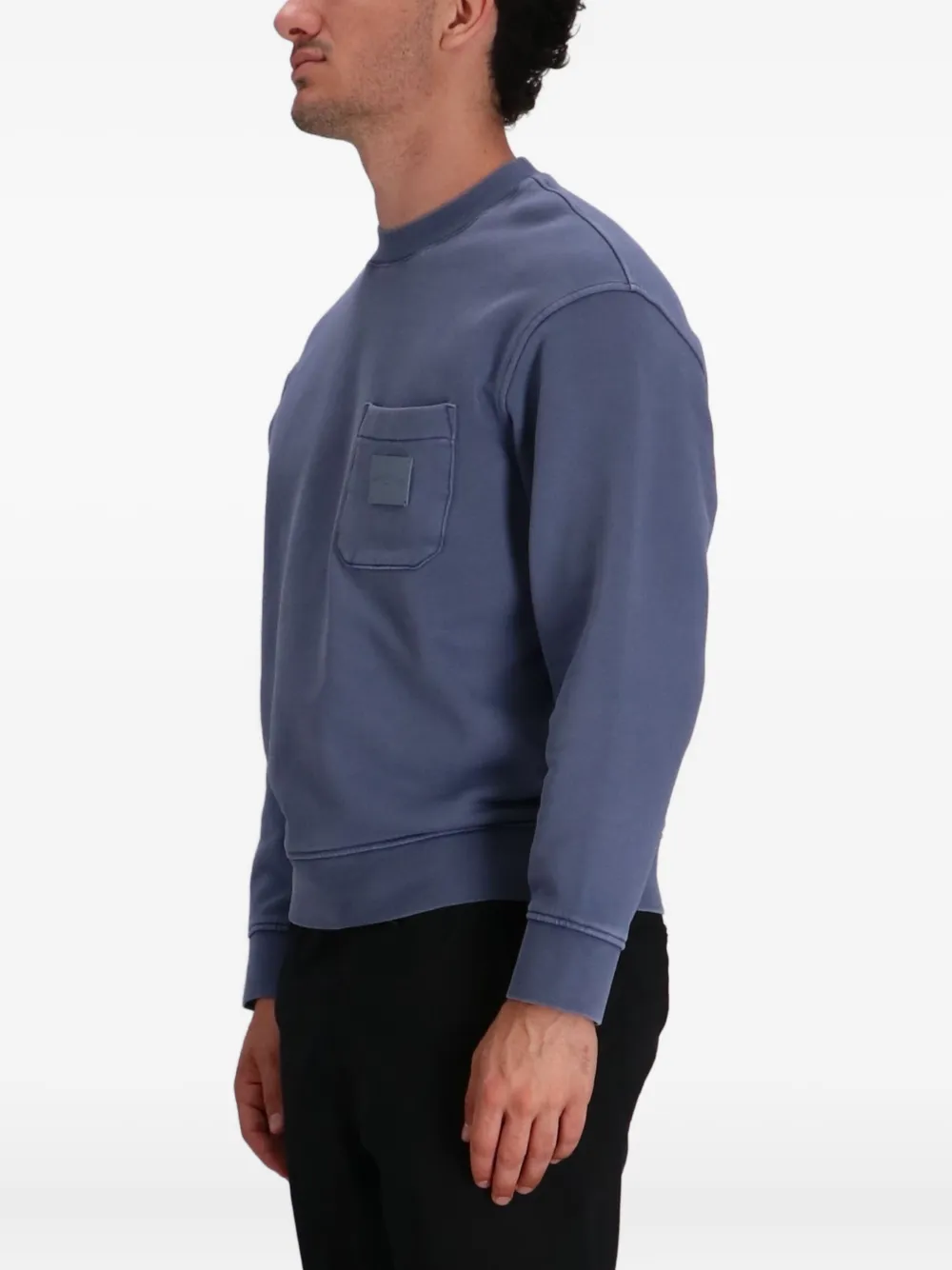 Emporio Armani Sweater met opgestikte zakken Blauw