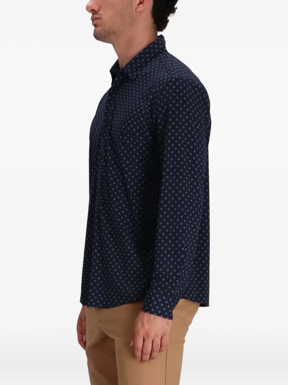 BOSS Overhemd met patroon Blauw