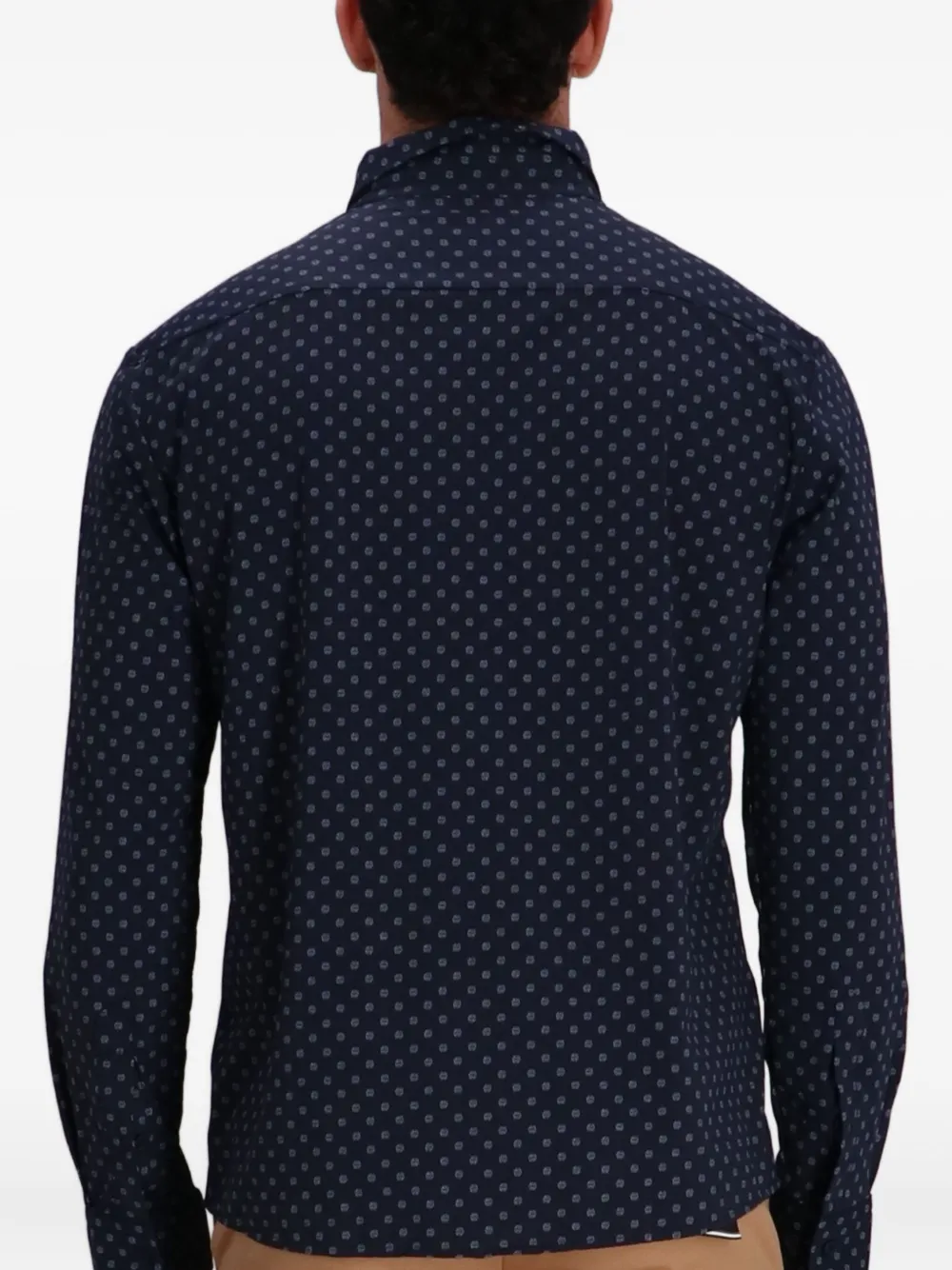 BOSS Overhemd met patroon Blauw