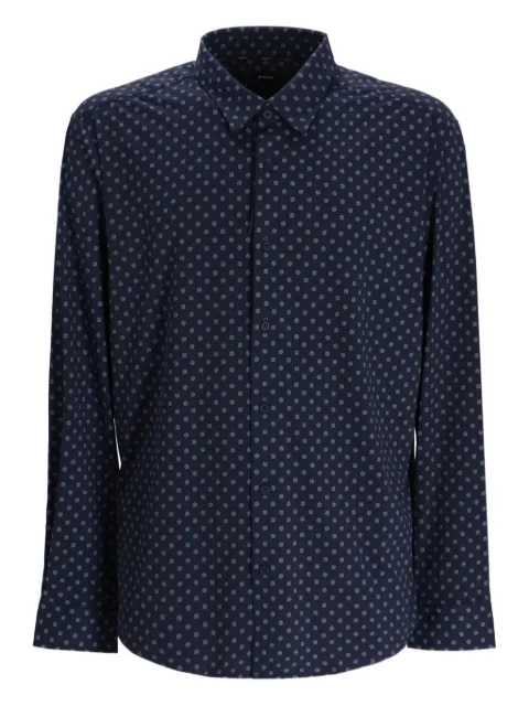 BOSS patterned long-sleeved shirt
