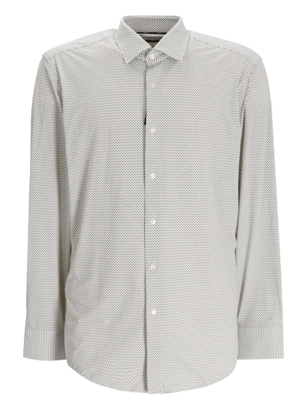 Hugo Boss Geometric-print Shirt In Multi