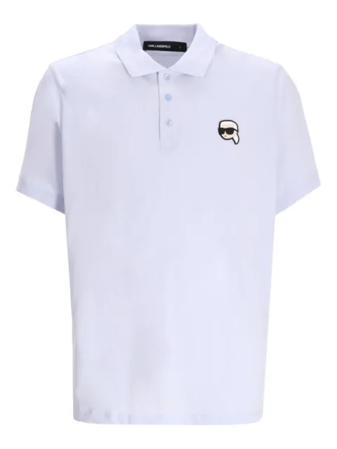 Karl Lagerfeld Ikon-appliqué cotton polo shirt
