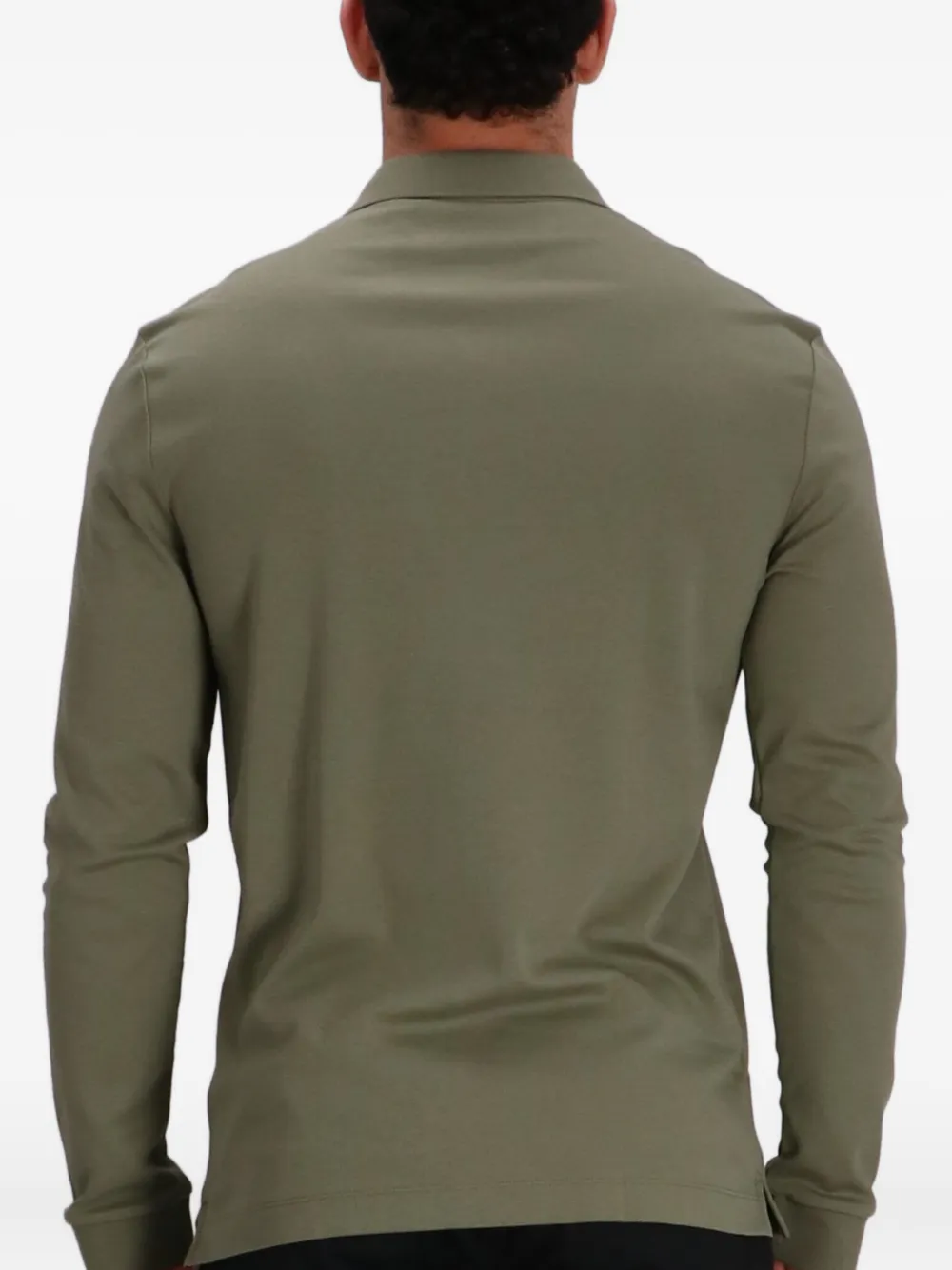 BOSS Poloshirt met lange mouwen Groen