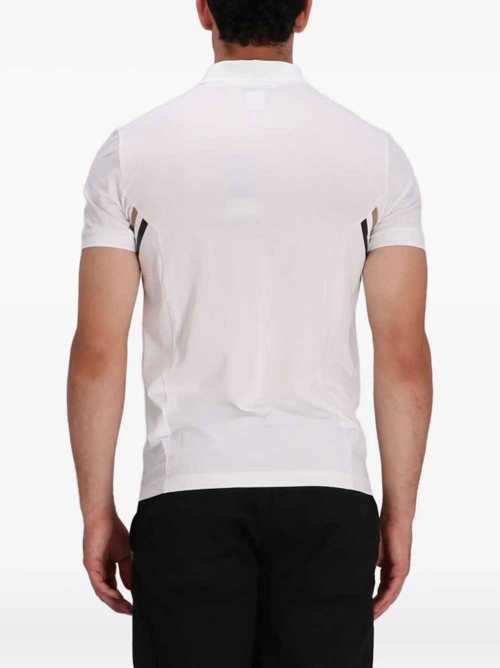 BOSS Poloshirt met gestreept-detail Wit