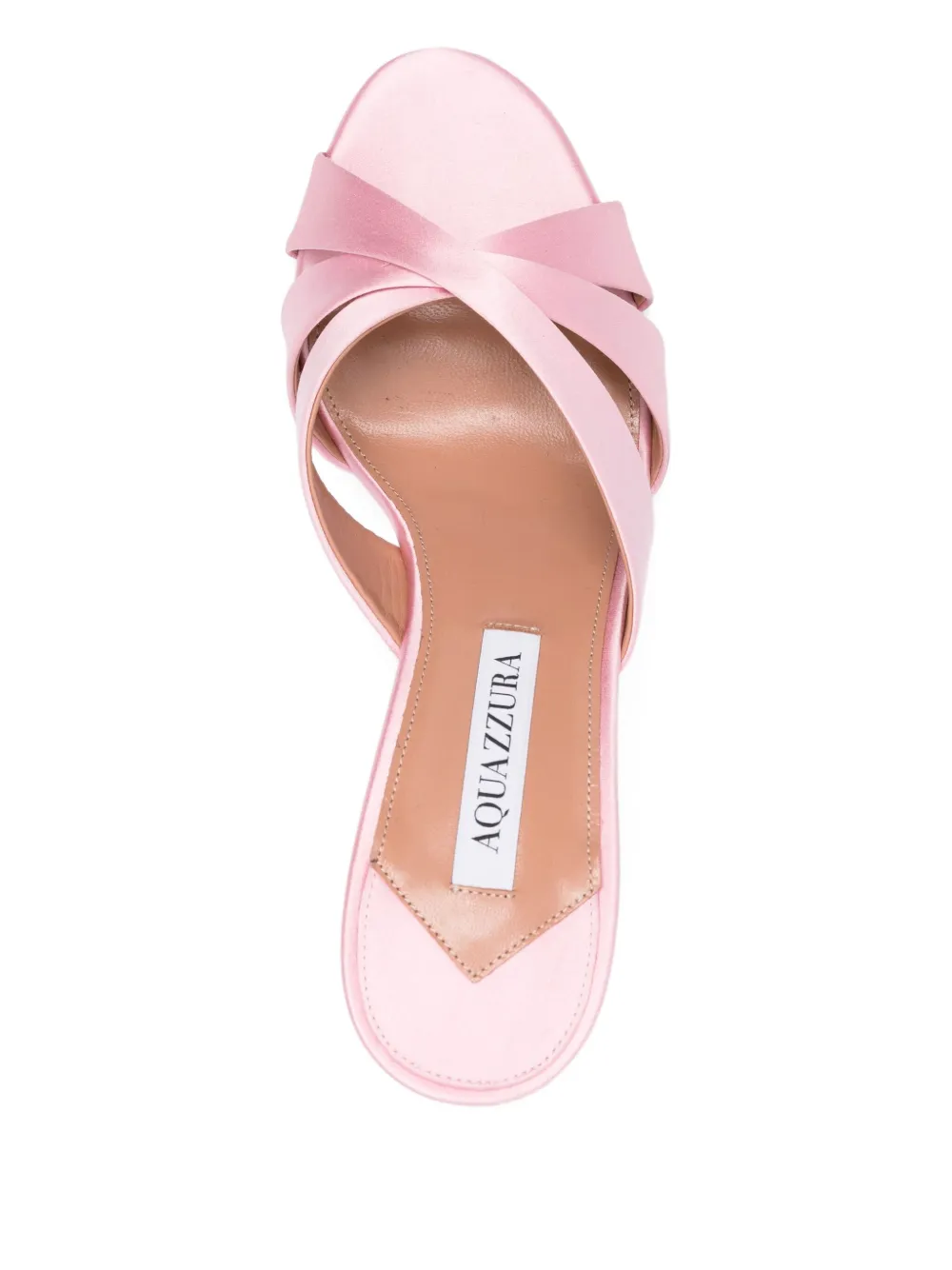 Aquazzura 95mm Kiss Me Quick crossover mules Pink