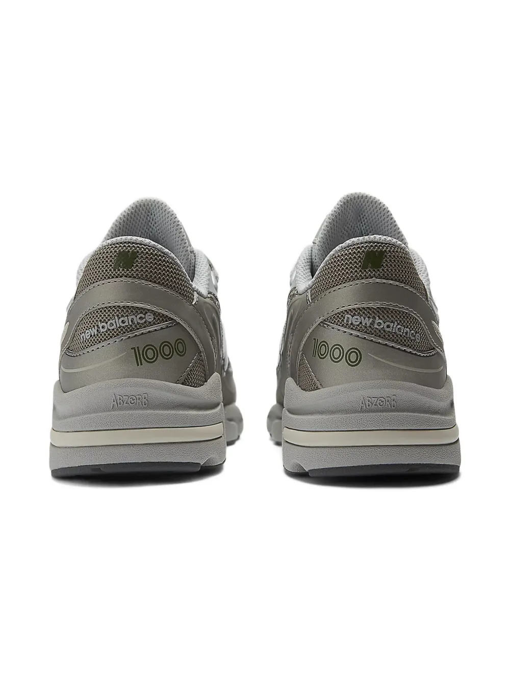 New Balance Kids 1000 Lace metallic-effect sneakers Grey